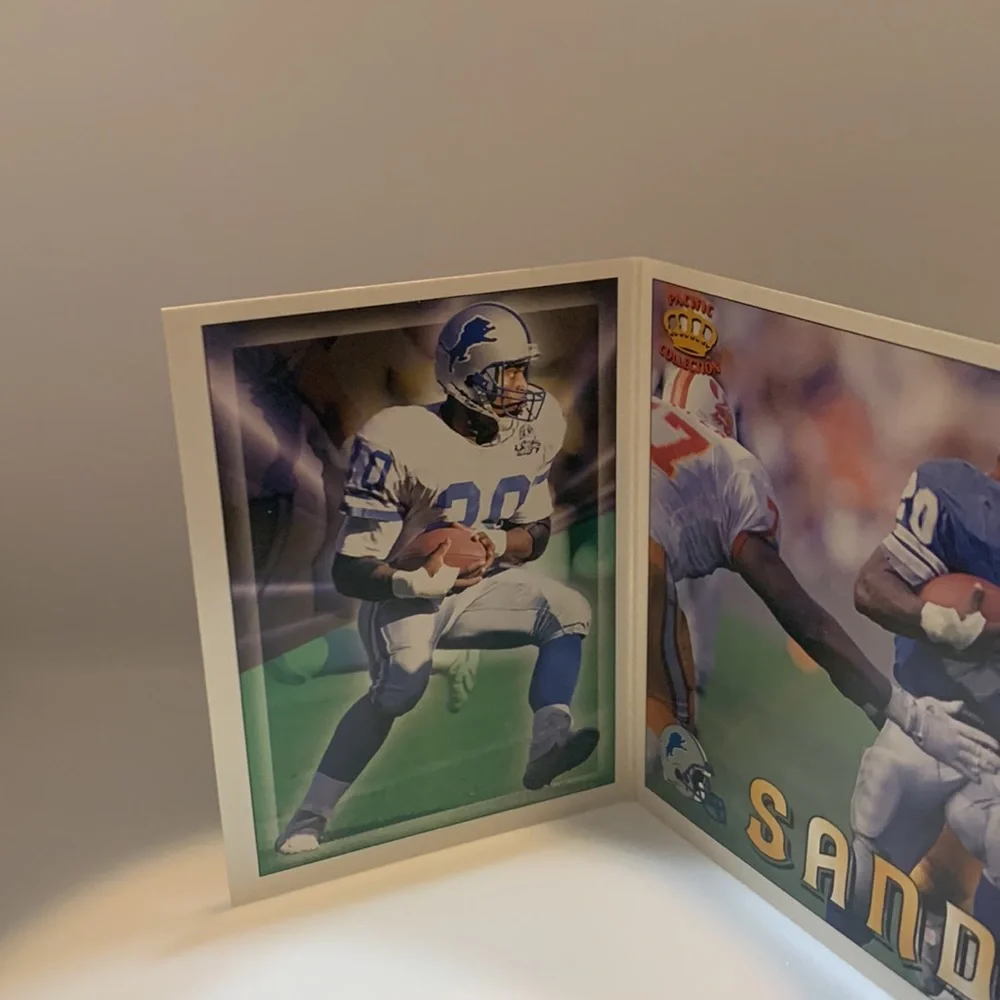1994 Pacific Triple Folder Card Barry Sanders Detroit Lions #11 (MISC3)